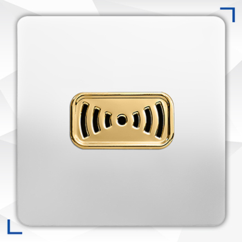 تصویر زنگ بیزر کریستال سفید طلایی آسیا 